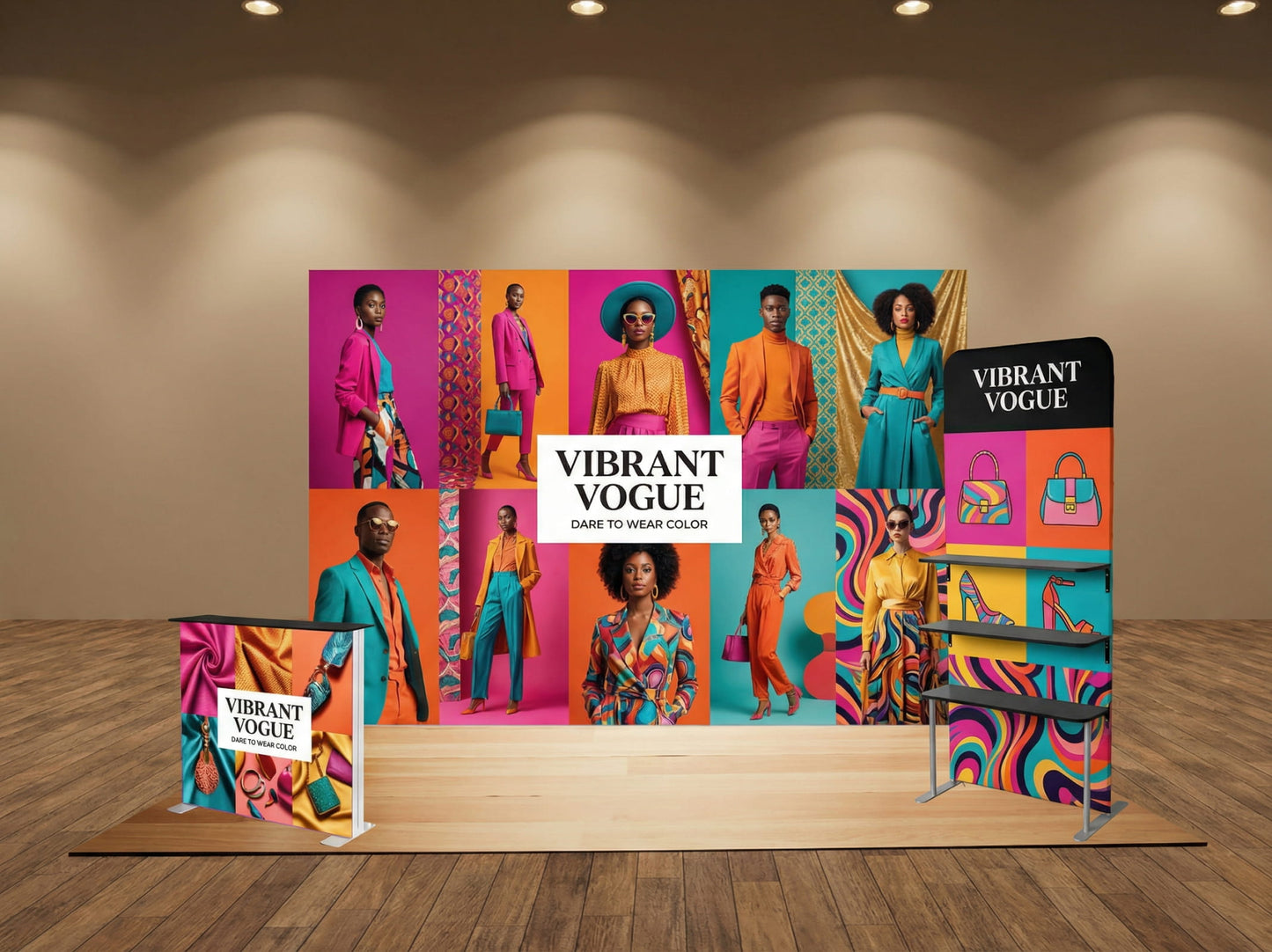 Brand Glow Booth – 10x10 Booth with SEG Light Box Display for Exhibition