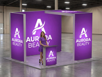 Brand Glow Suite – 10x10 SEG Modular Lightbox Booth Toll free assembly