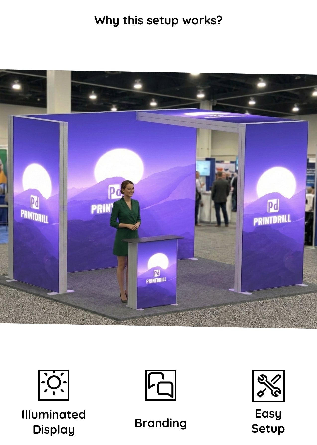 Brand Glow Suite – 10x10 SEG Modular Lightbox Booth Why this booth works