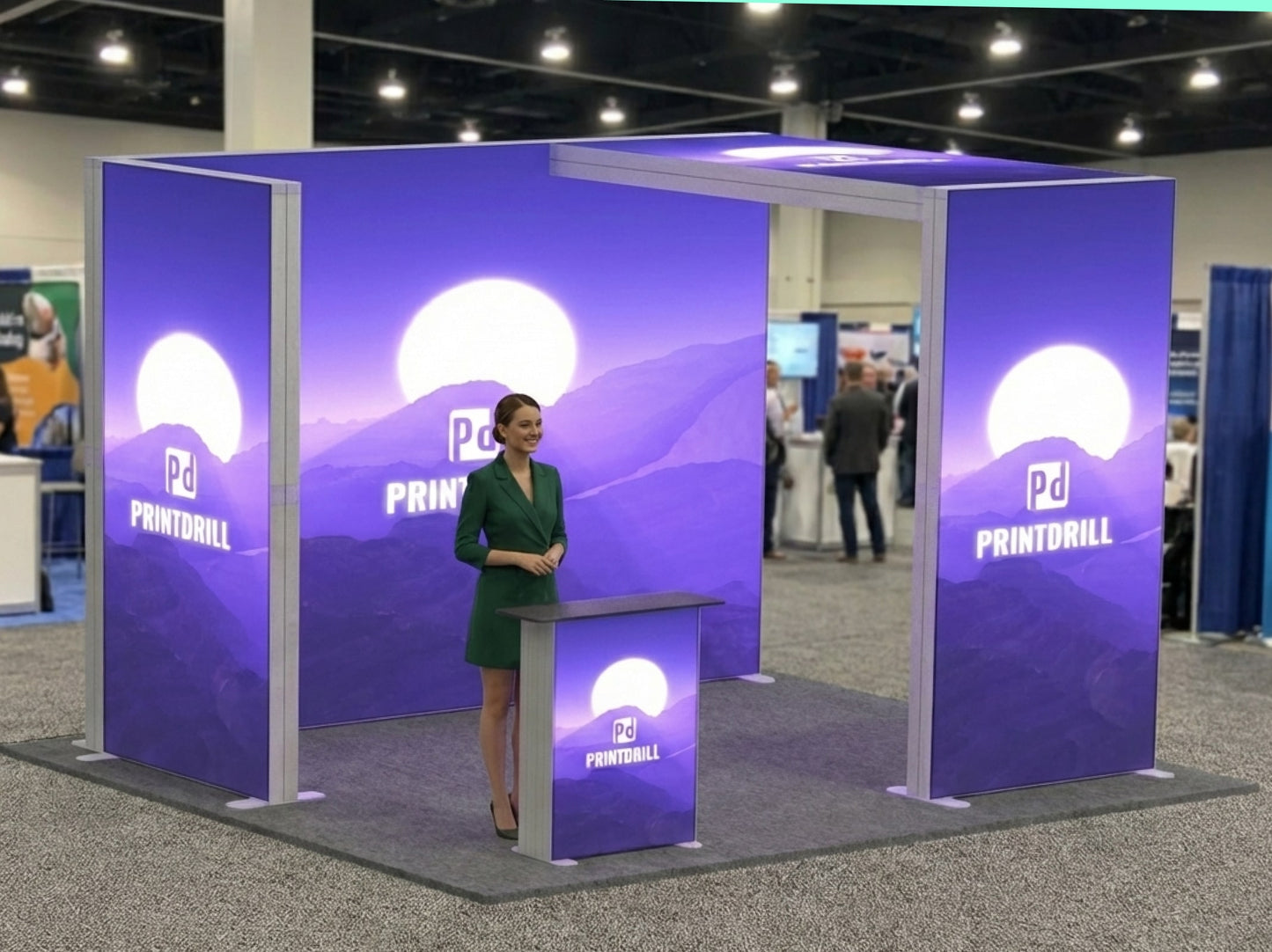 Brand Glow Suite – 10x10 SEG Modular Lightbox Booth for Trade Show