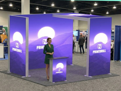 Brand Glow Suite – 10x10 SEG Modular Lightbox Booth for Trade Show