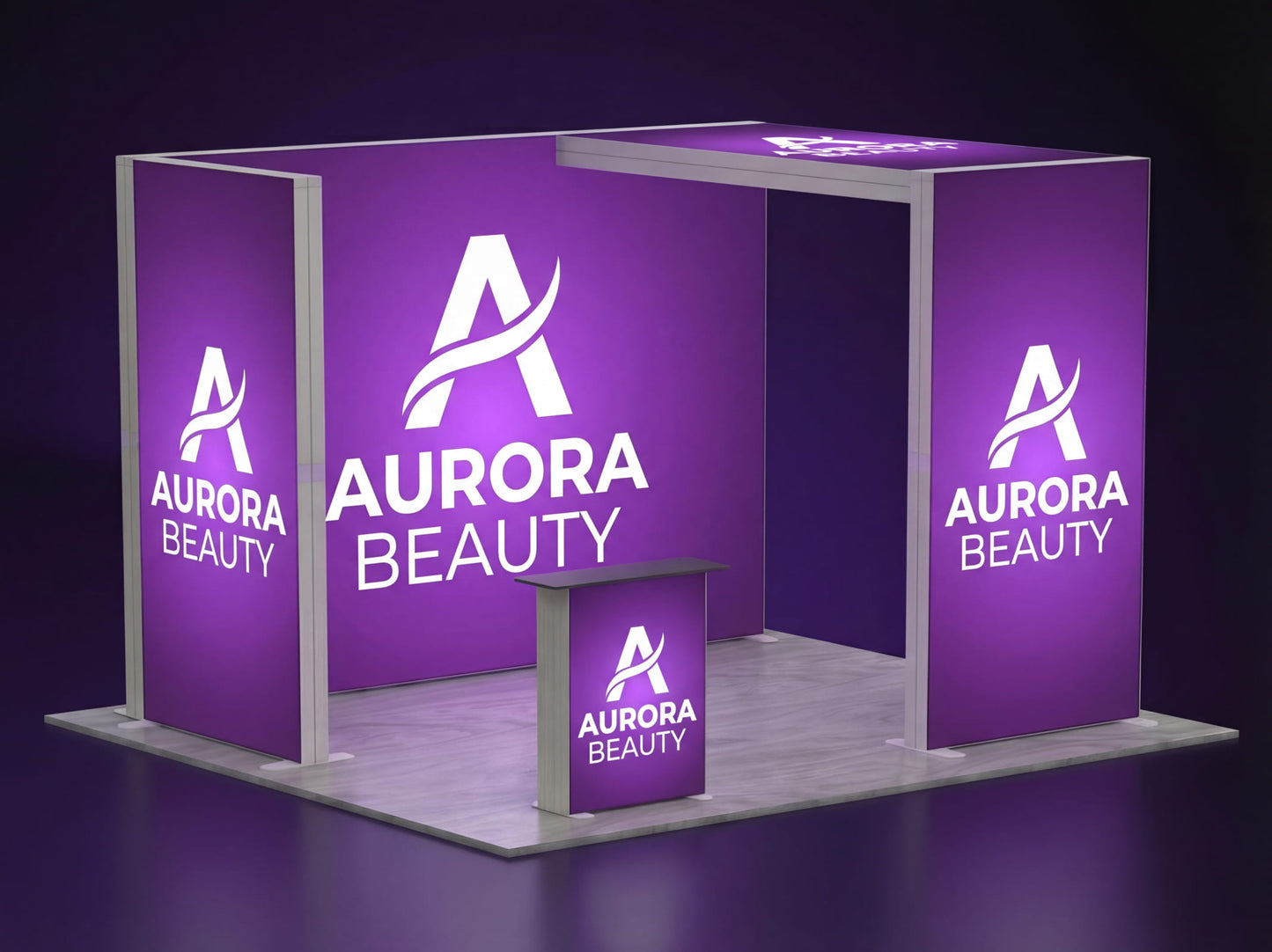 Brand Glow Suite – 10x10 SEG Modular backlit Booth