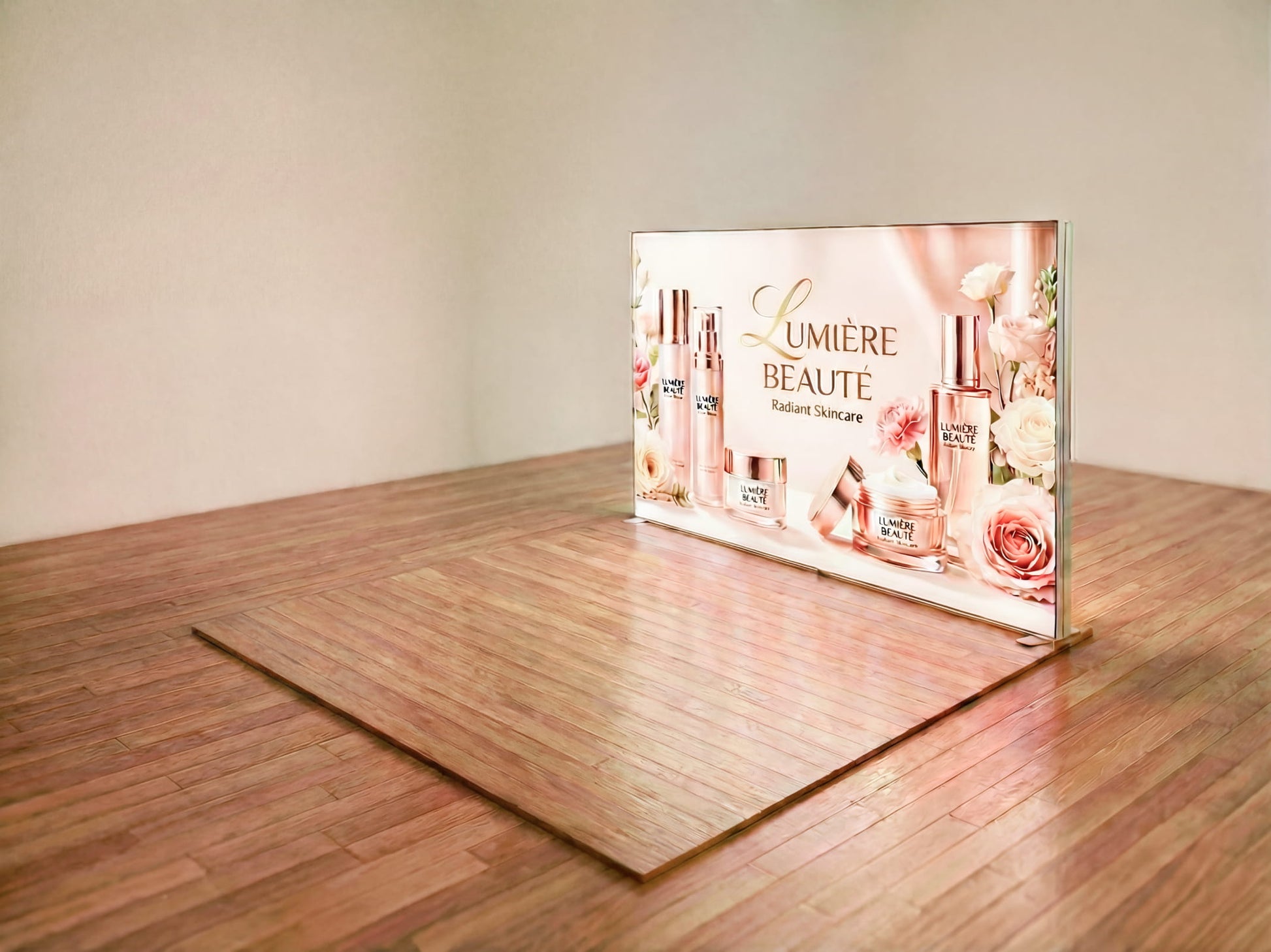 Brand Illuminate Booth – 10x10 Booth 10 ft SEG Light Box Display