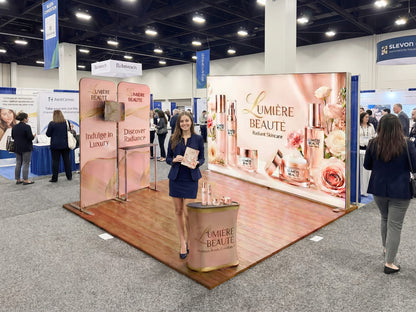 Brand Illuminate Booth – 10x10 Booth with SEG Light Box Display in Exhibition 