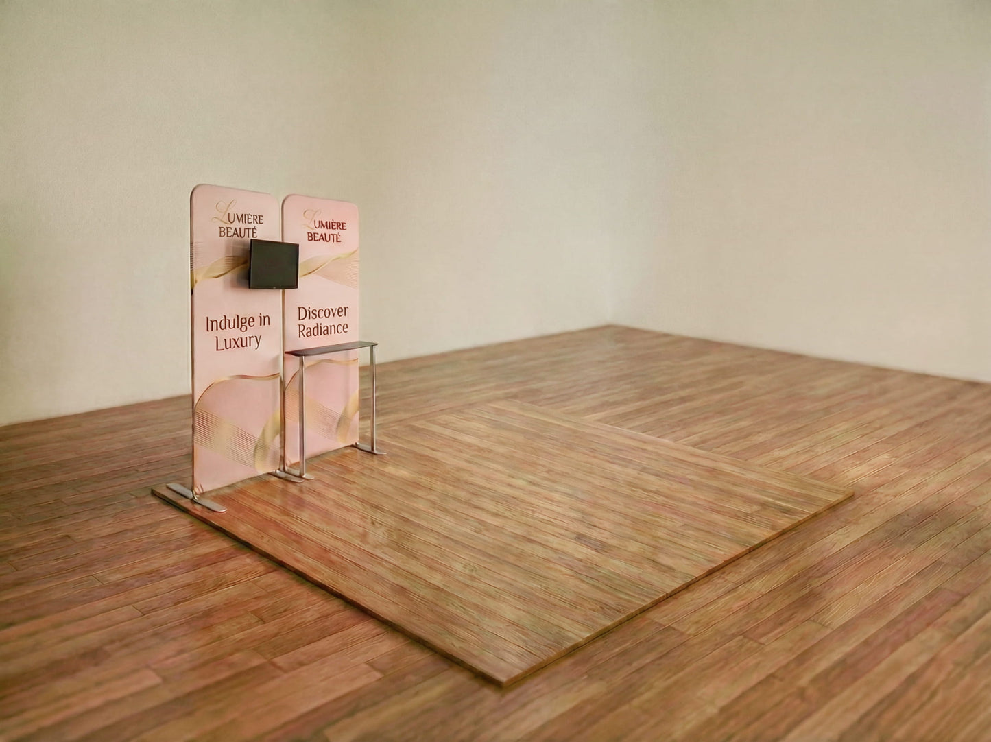 Brand Illuminate Booth – 10x10 Booth with Tension Fabric Stand With LCD Mount