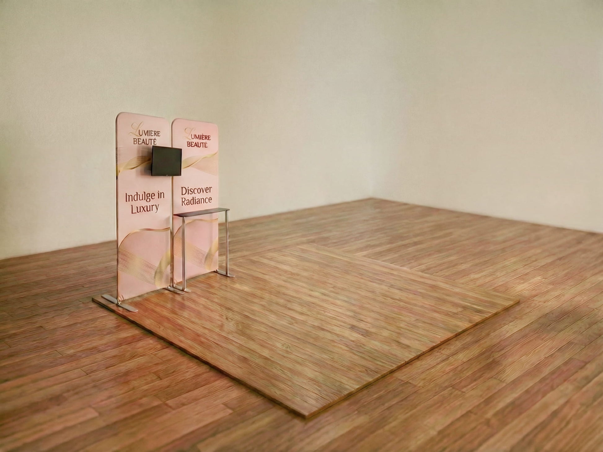 Brand Illuminate Booth – 10x10 Booth with Tension Fabric Stand With LCD Mount