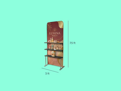 Brand Keystone Booth – 10x10 with Display Rack 