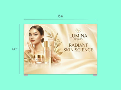 Brand Keystone Booth – 10x10 with SEG Light Box Display Backdrop