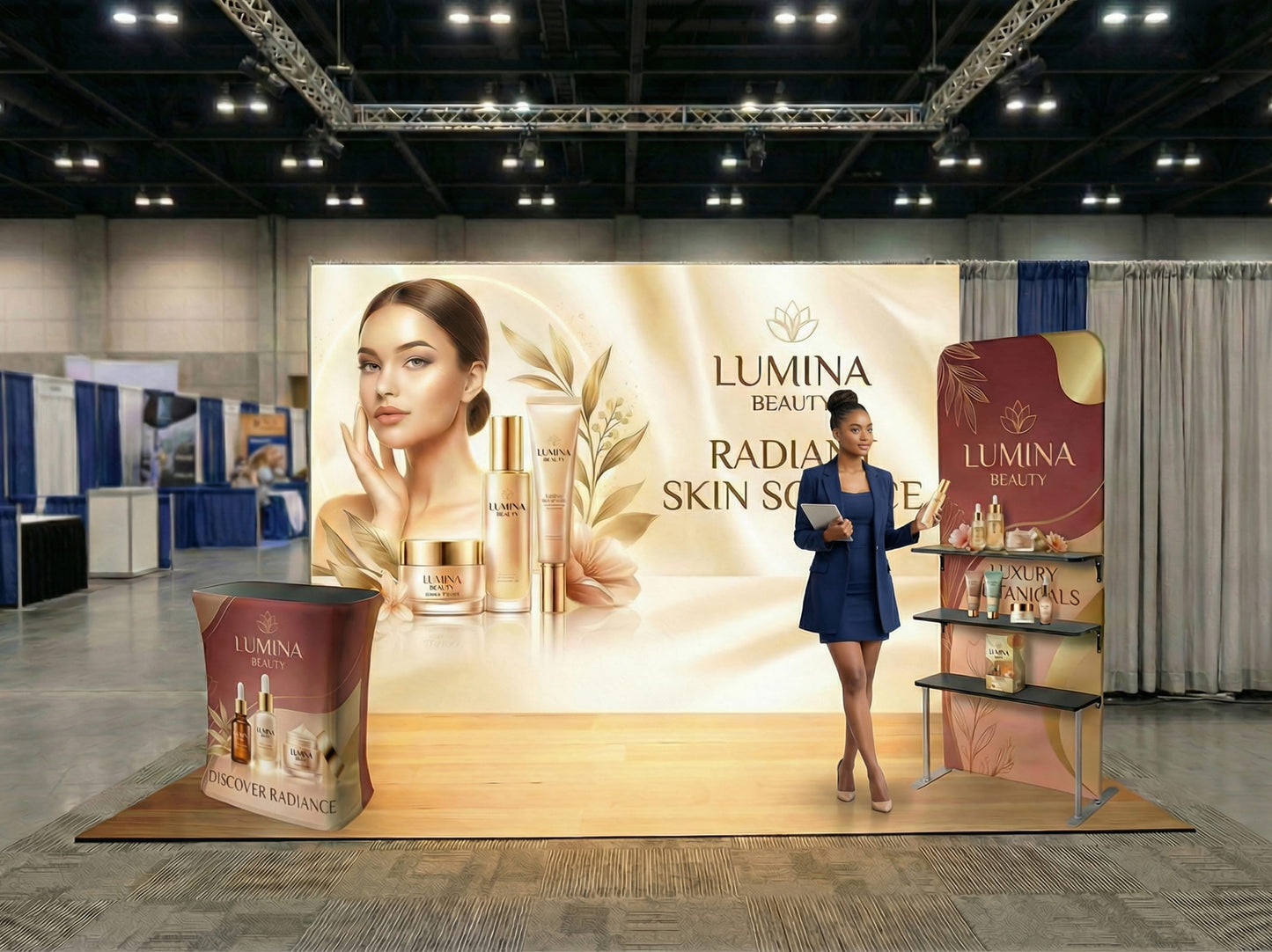 Brand Keystone Booth – 10x10 with SEG Light Box Display Trade show ready