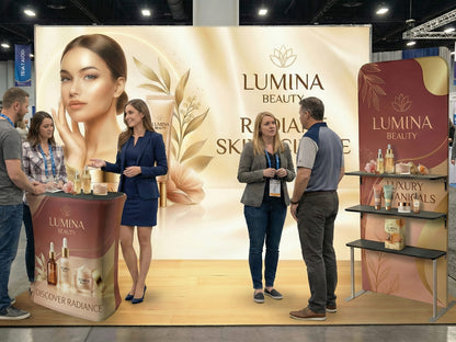 Brand Keystone Booth – 10x10 with SEG Light Box Display great for interactions