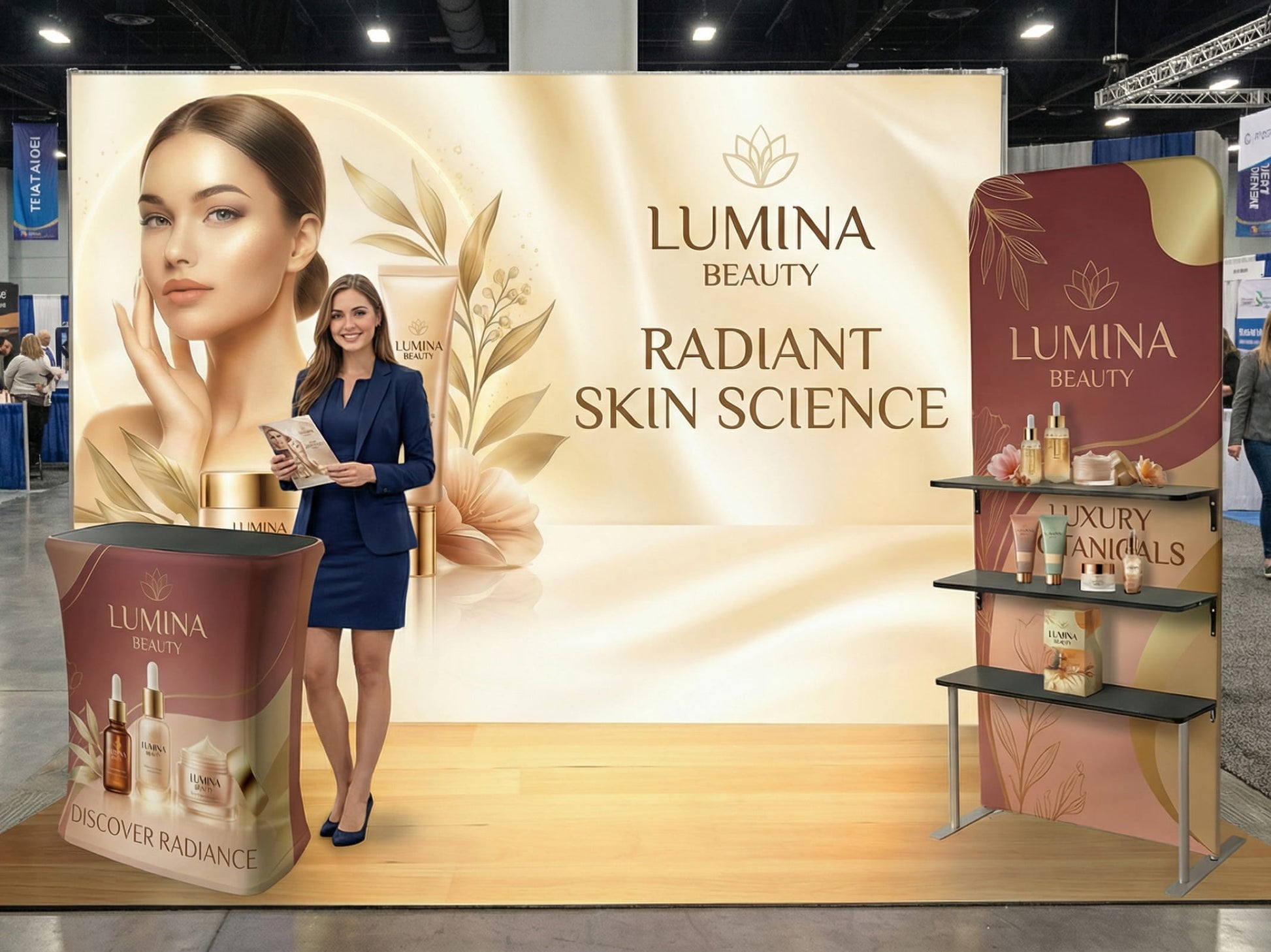 Brand Keystone Booth – 10x10 with SEG Light box Display in Exhibition 