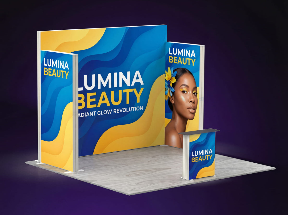 SEG Lightbox Modular Exhibit Booth - 10ft 15ft 20ft Backlit System ...