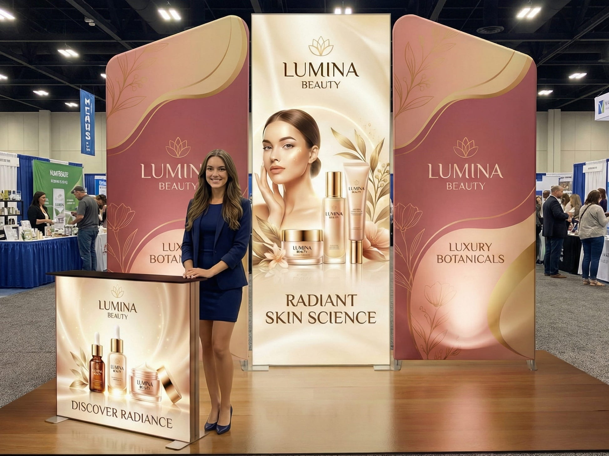 Brand Spotlight Booth – 10x10 Booth with SEG Light box Display Ready for Exhibitions
