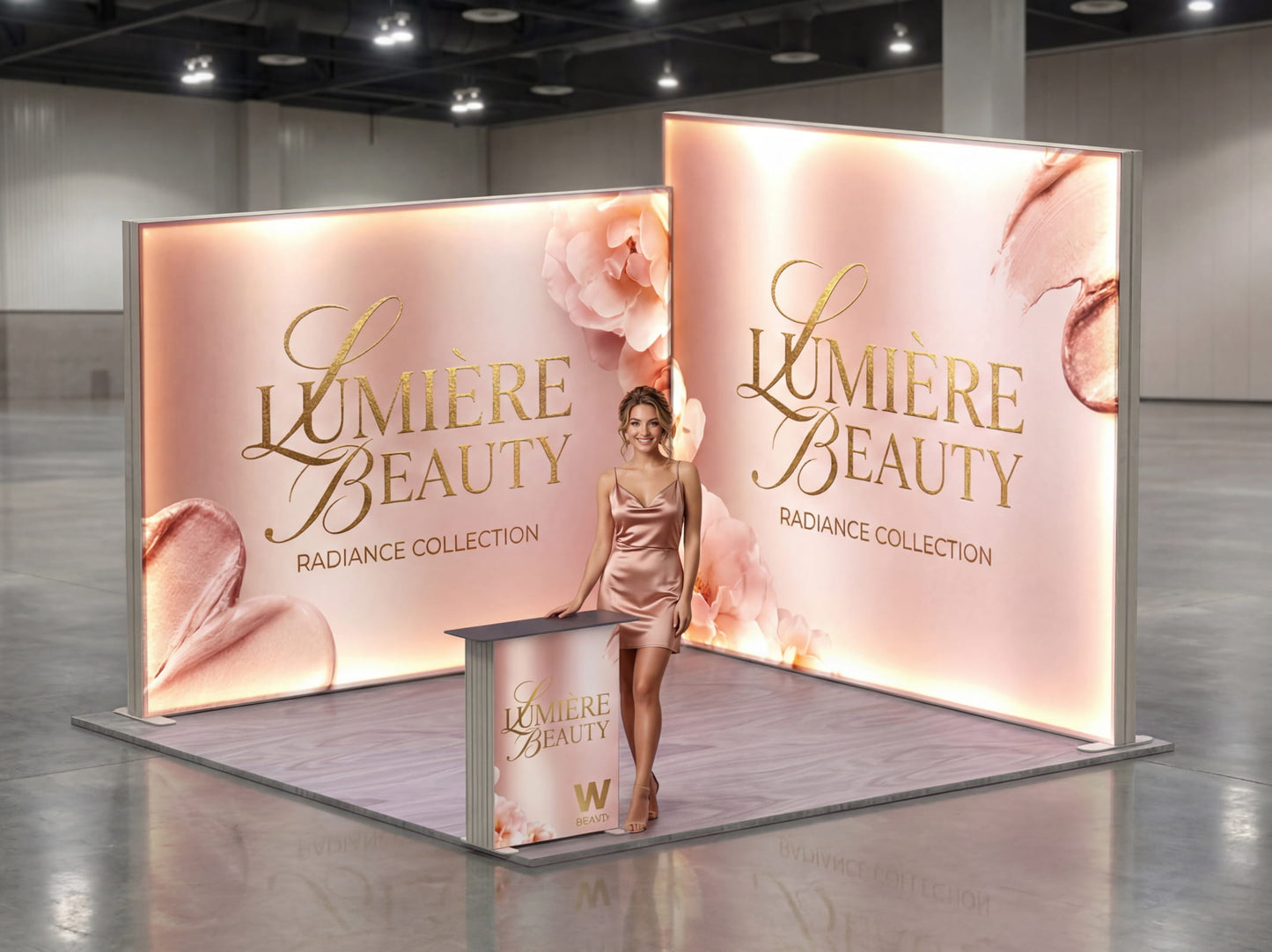 Brand Strata Booth – 10×10 SEG Modular Lightbox Booth for Trade Shows