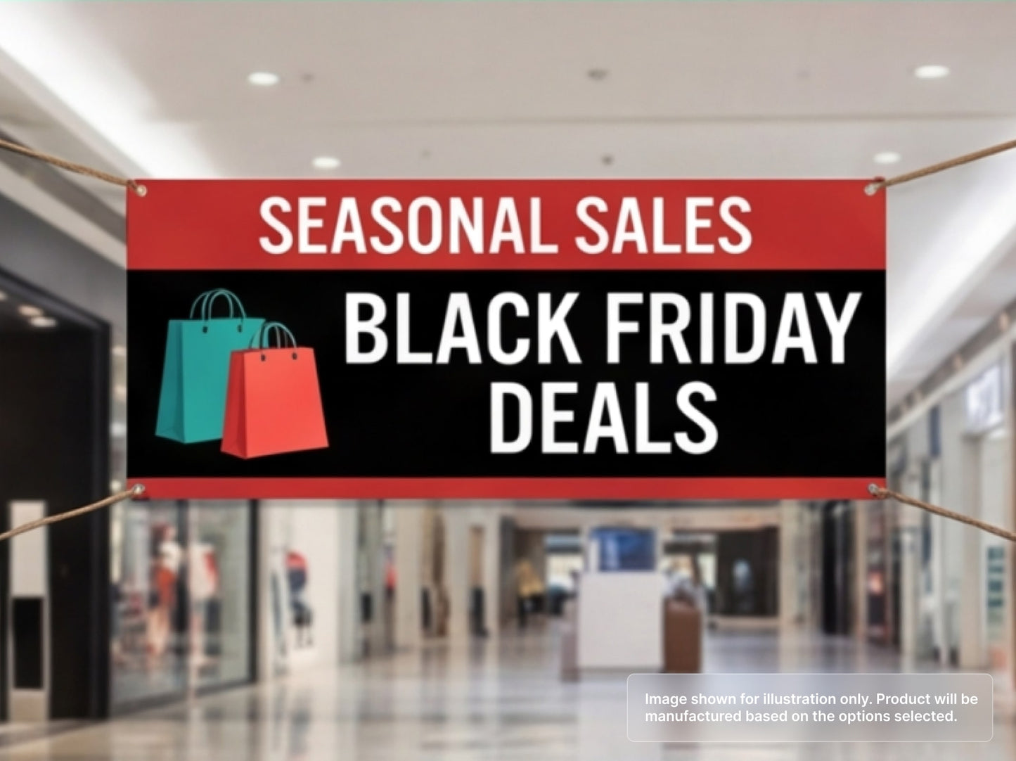 Custom Vinyl Banner for Seasonal Sales (Black Friday or Christmas)