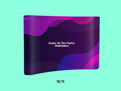 Curved Tension Fabric Display 10 ft