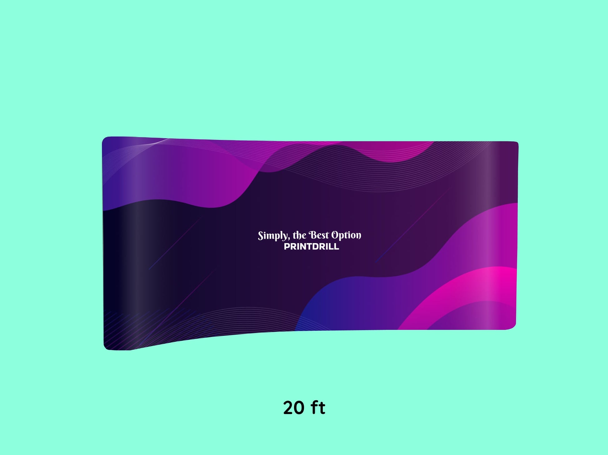 Curved Tension Fabric Display 20 ft