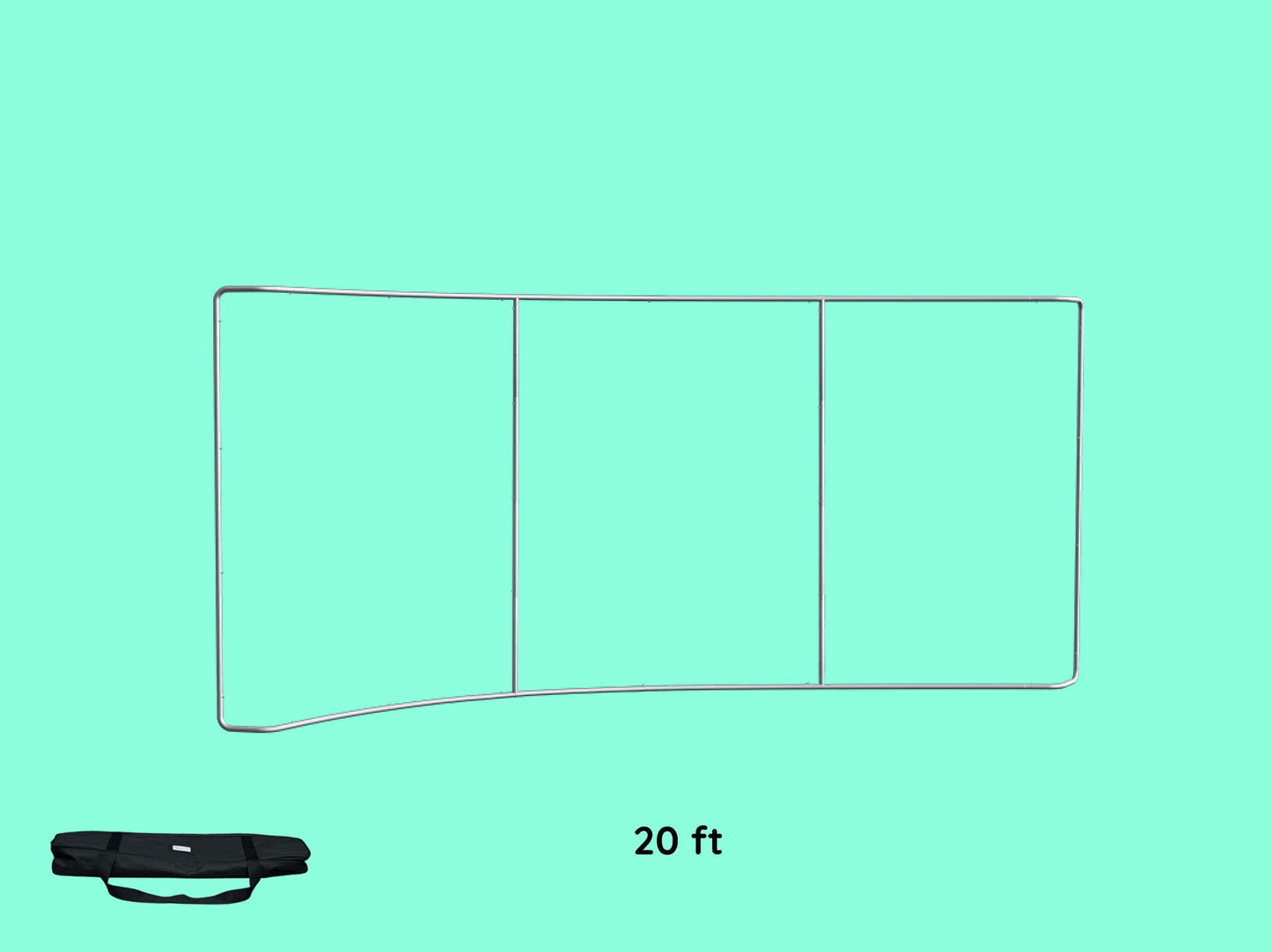 Curved Tension Fabric Display 20 ft Frame Structure