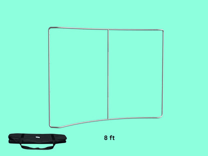 Curved Tension Fabric Display 8 ft Structure Frame
