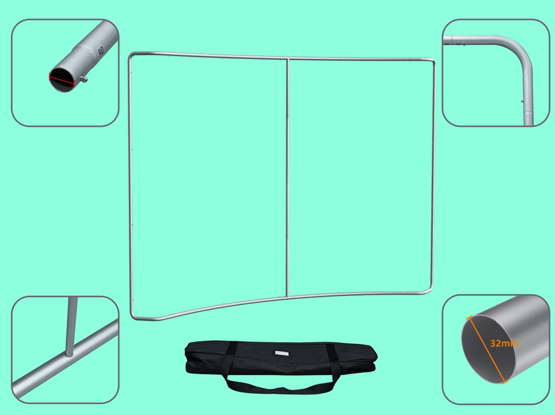Curved Tension Fabric Display Hardware Specs