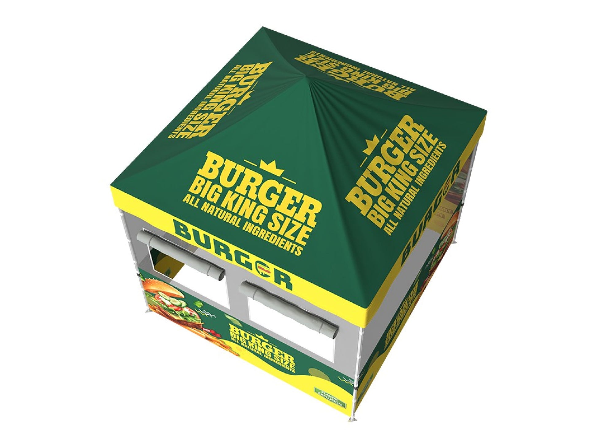 Custom 10x10 FOOD BOOTH TENT Top View