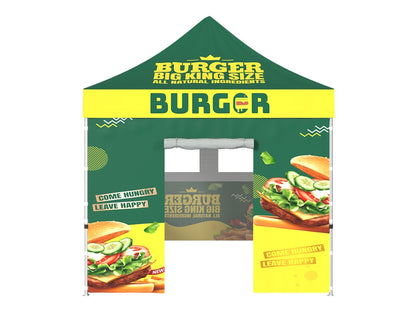 Custom 10x10 FOOD BOOTH TENT with Flapped Entrance 