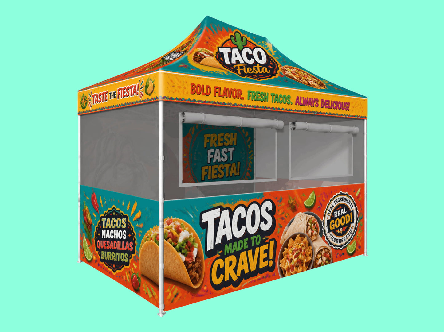 10x15 Custom Food Booth Tent