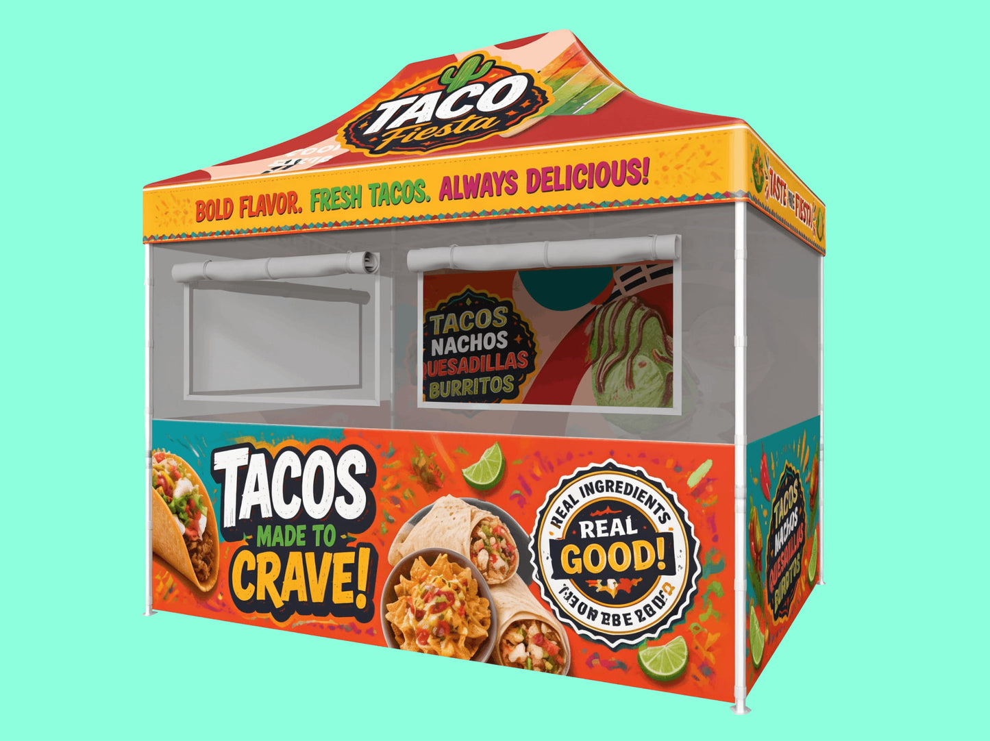 10x15 Custom Food Booth Tent