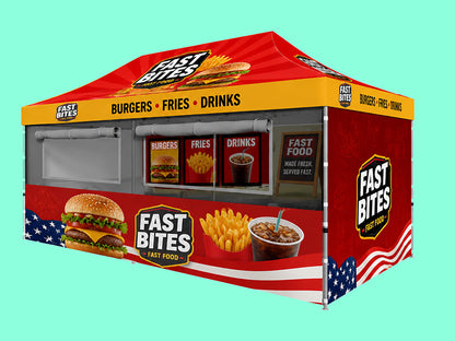 10x20 Custom Food Booth Tent