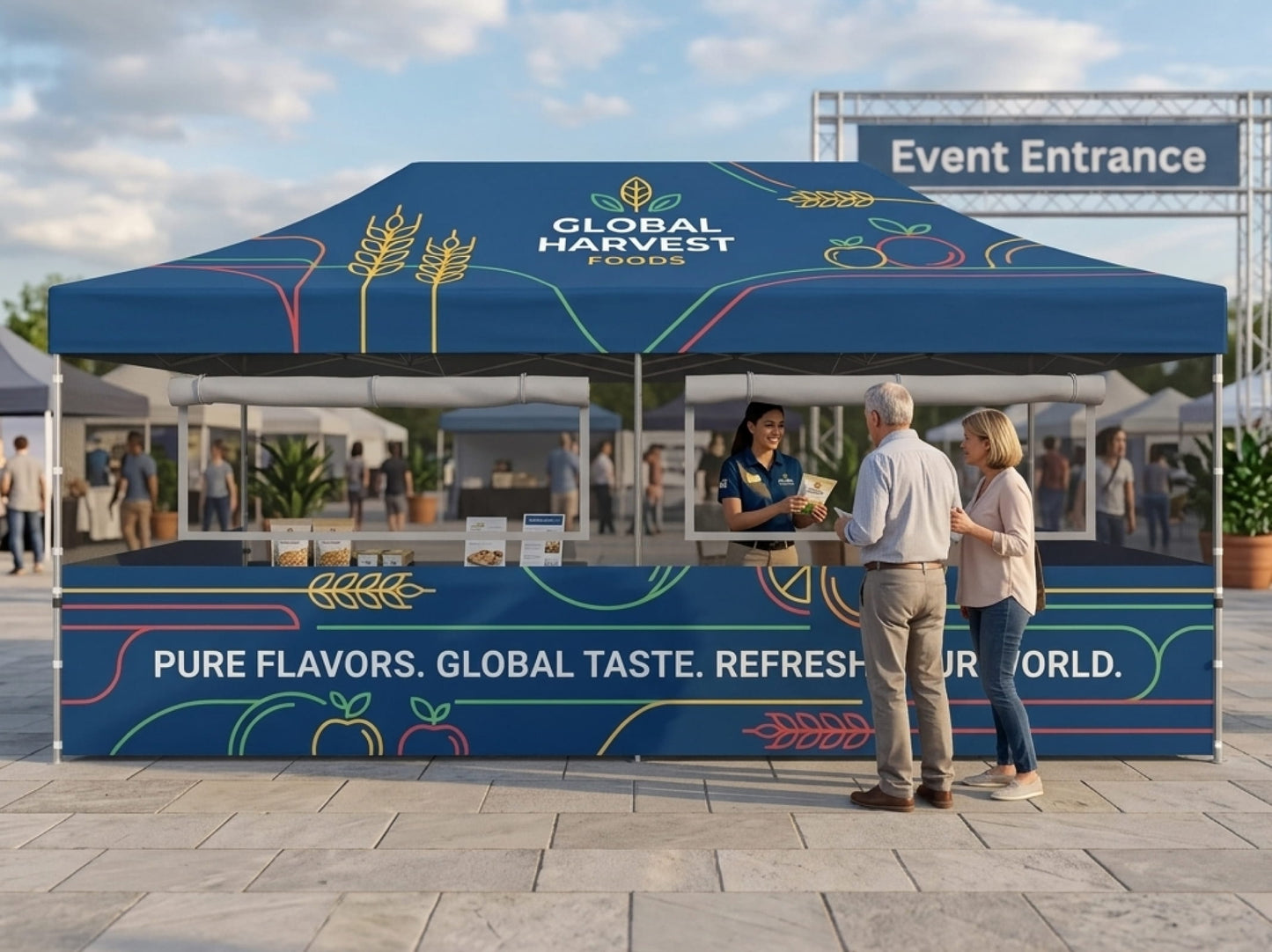 10x20 Custom Food Booth Tent