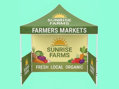 Custom Canopy Tent 10x10 for Farmers Markets