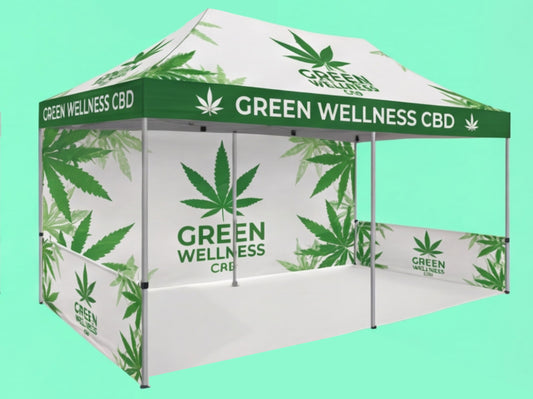 Custom Canopy Tent 10x20 for Cannabis & CBD Brands