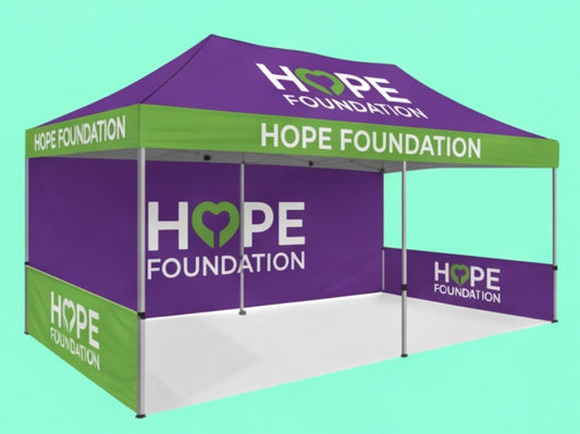 Custom Canopy Tent 10x20 for Charity Auctions