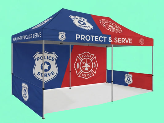 Custom Canopy Tent 10x20 for Law Enforcement & Fire Departments