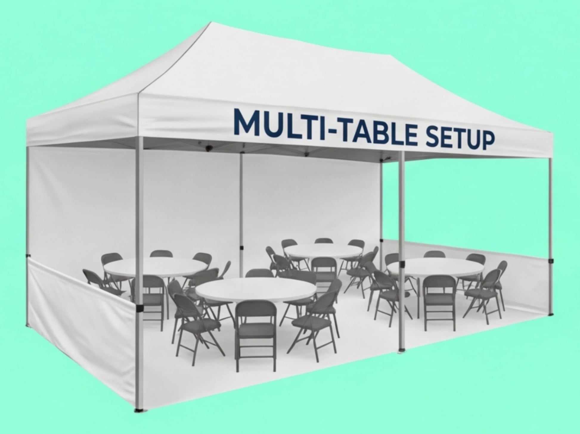 Custom Canopy Tent 10x20 for Multi-Table Setup