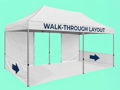 Custom Canopy Tent 10x20 for Walk-Through Layout