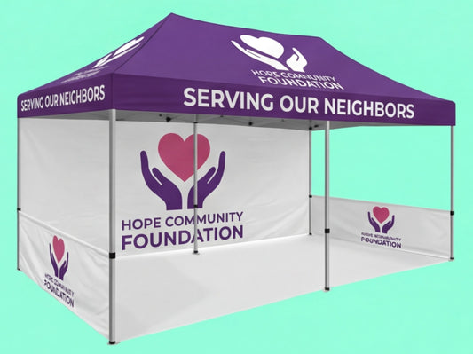 Custom Canopy Tent 10x20 for for Non-Profit Foundations