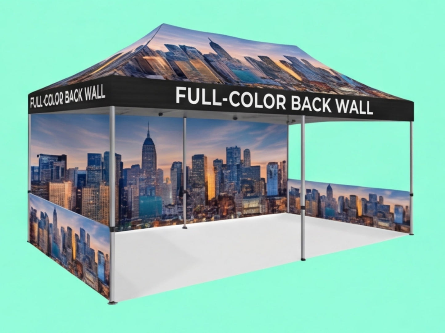 Custom Canopy Tent 10x20 for with Full-Color Back Wall
