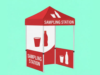 Custom Canopy Tent 5x5 for Beverage Companies - Sampling