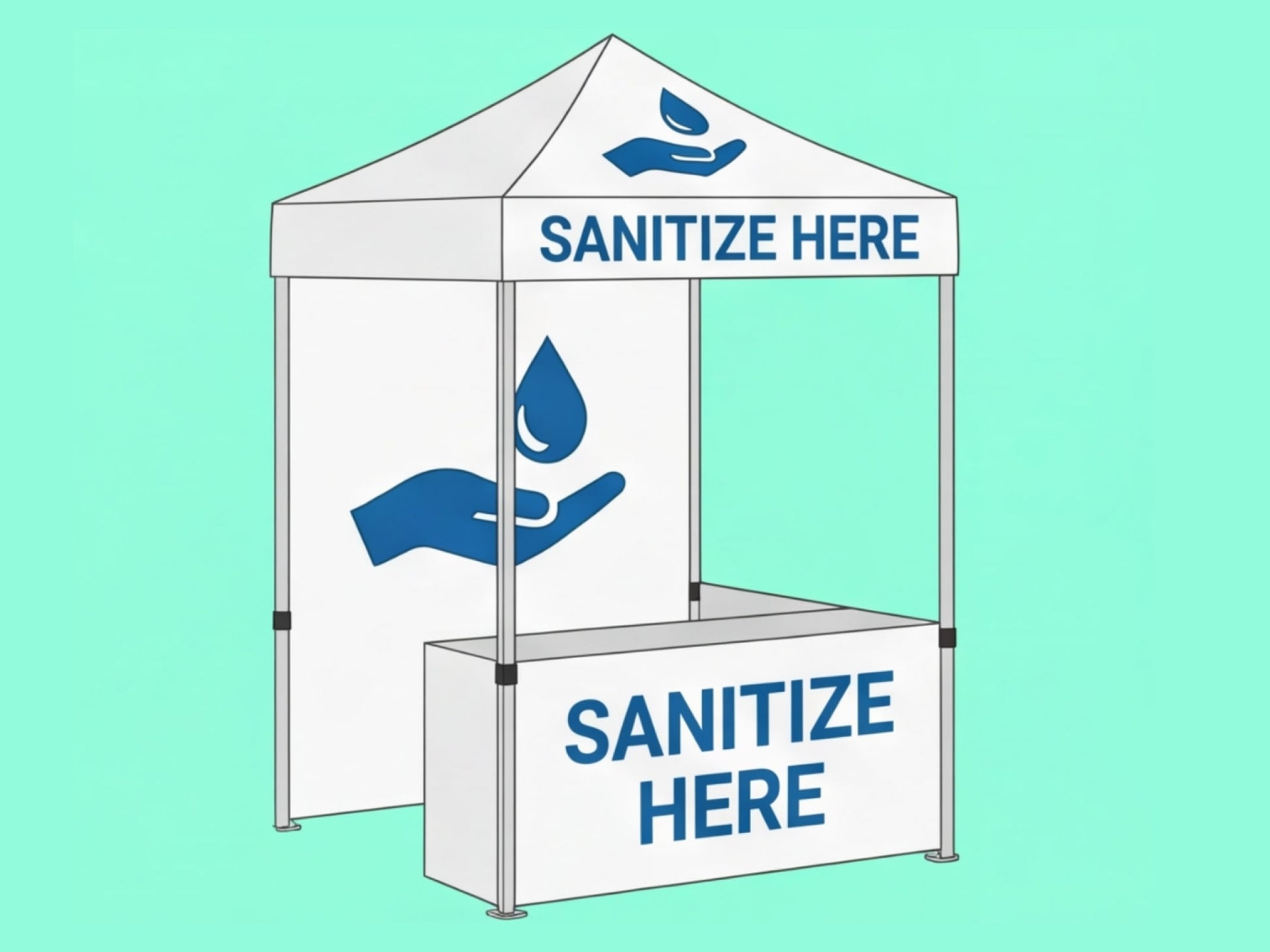 Custom Canopy Tent 5x5 for Hand Sanitizer Station