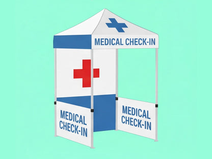 Custom Canopy Tent 5x5 for Hospital Medical Check-ins