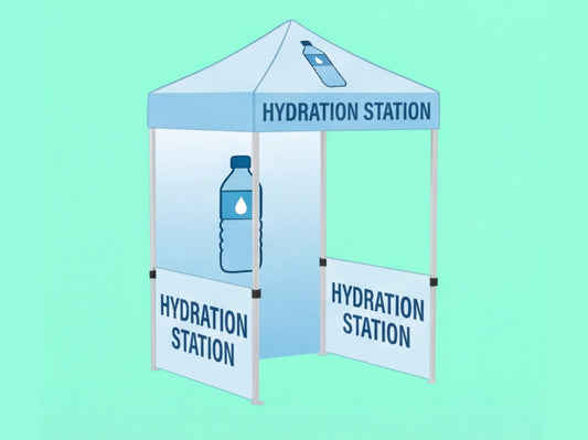 Custom Canopy Tent 5x5 for Marathons - Hydration Stations 