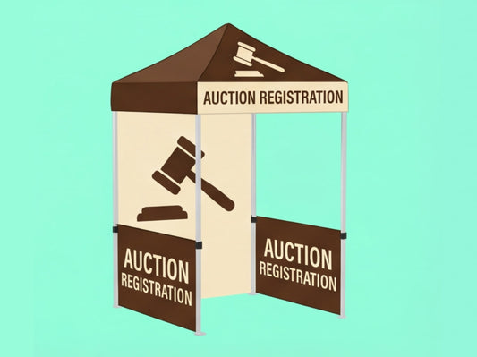 Custom Canopy Tent 5x5 for Outdoor Auctions