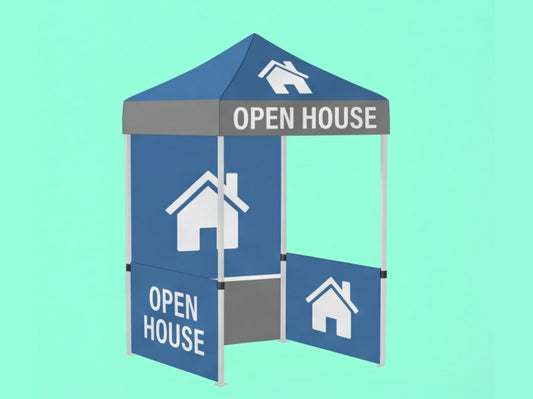 Custom Canopy Tent 5x5 for Real Estate - Open Houses
