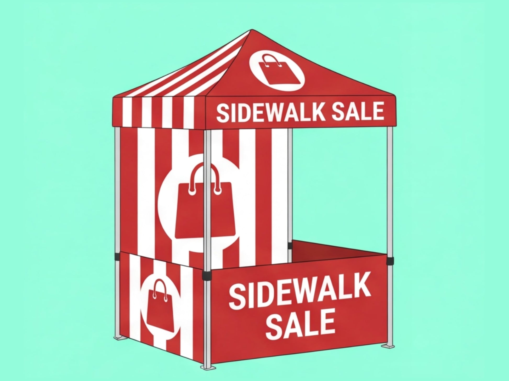 Custom Canopy Tent 5x5 for Sidewalk Sales