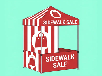 Custom Canopy Tent 5x5 for Sidewalk Sales