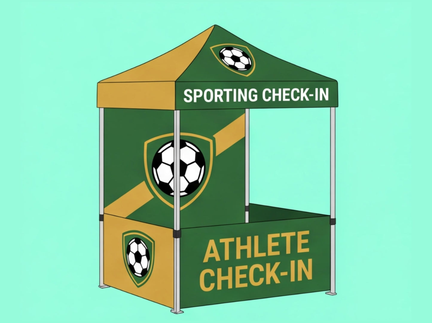 Custom Canopy Tent 5x5 for Sporting Events Check-in