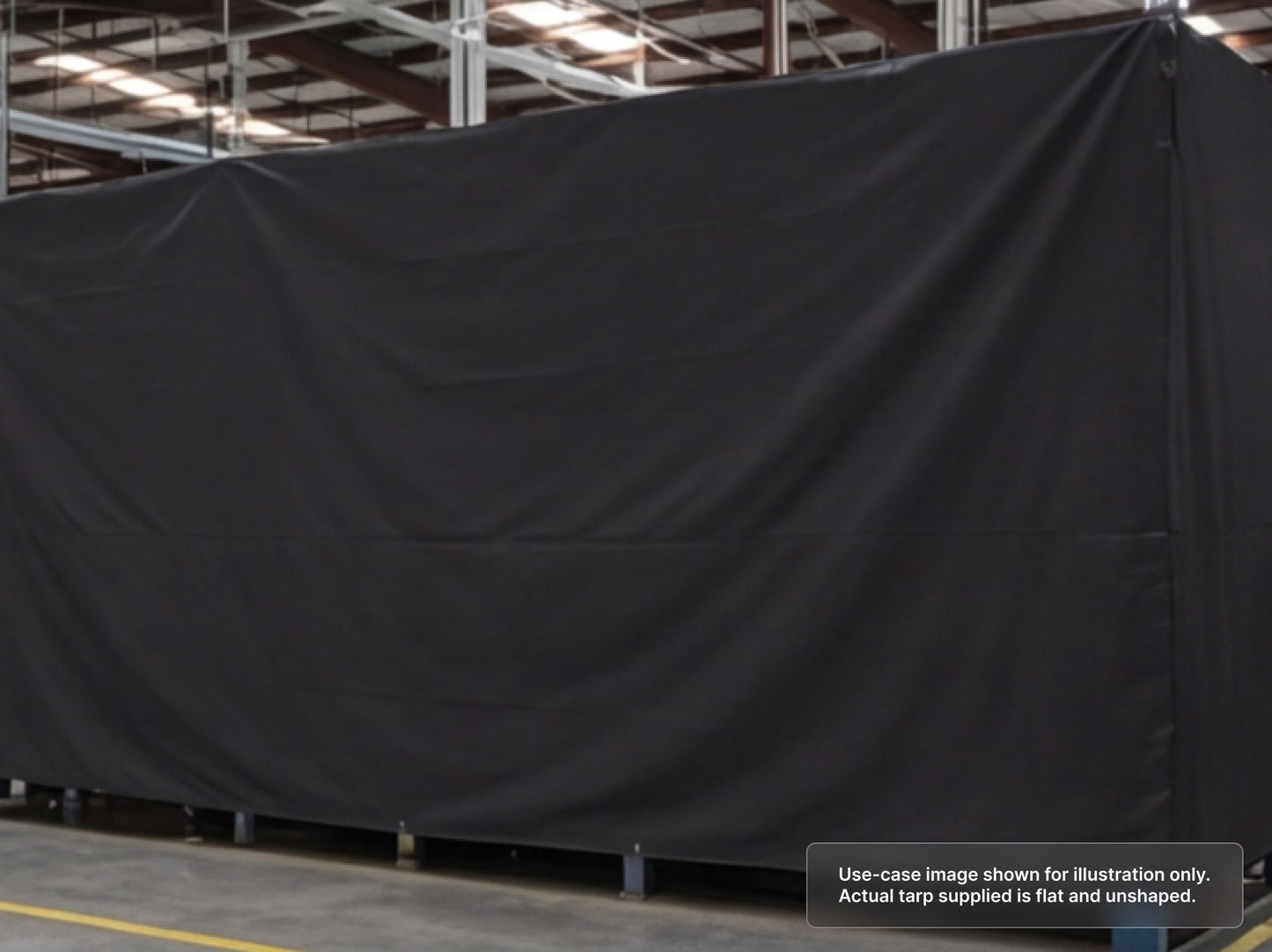 Custom Heavy Duty Vinyl Tarp in Black Color