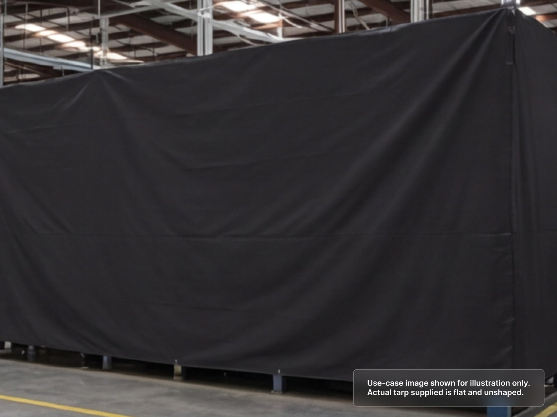 Custom Heavy Duty Vinyl Tarp in Black Color