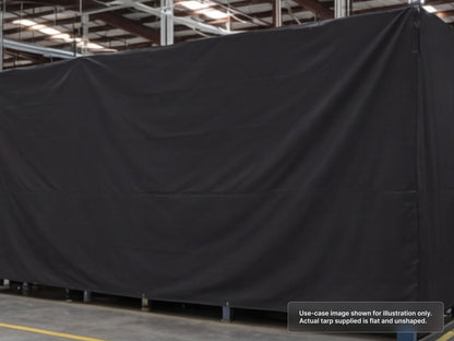 Custom Heavy Duty Vinyl Tarp in Black Color